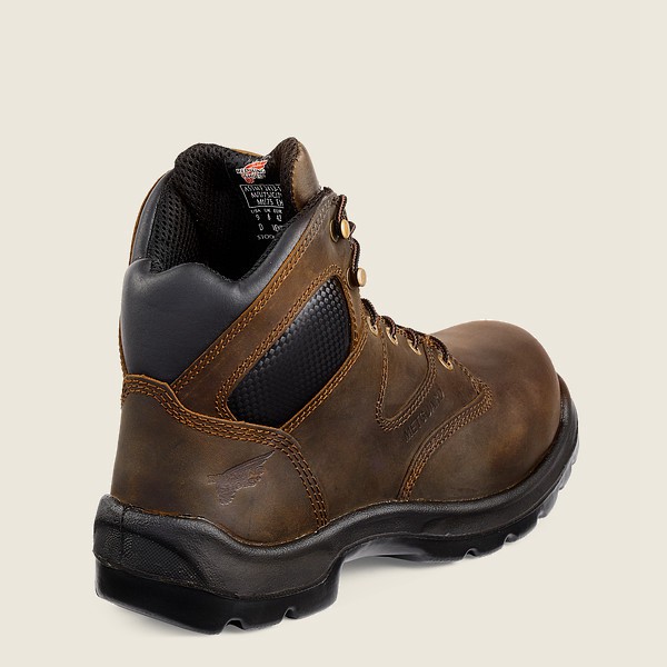 Red Wing Safety Boots Flexbond - 6-inch Toe Metguard - Brown - Mens IZT016254